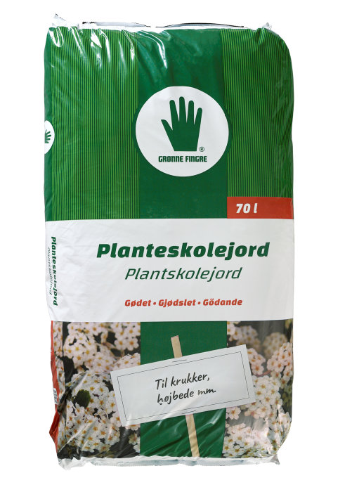 Planteskolejord 70 liter - Grønne Fingre®